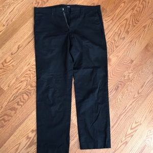 HUGO BOSS LIGHTWEIGHT BLACK DRESS/CASUAL PANTS- LONG LEG TIGHT WAIST